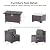 ASJMR Outdoor Patio Furniture Set with Gas Fire Pit Table, 13 Pieces Outdoor Furniture Set Patio Sectional Sofa w/43in 55000 BTU Propane Fire Pit, PE Wicker Rattan Patio Conversation Sets - Grey.