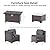 ASJMR Outdoor Patio Furniture Set with Gas Fire Pit Table, 13 Pieces Outdoor Furniture Set Patio Sectional Sofa w/43in 55000 BTU Propane Fire Pit, PE Wicker Rattan Patio Conversation Sets - Grey.