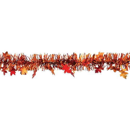 FR Metallic Autumn Leaf Garland Party Accessory (1 count) (1/Pkg)