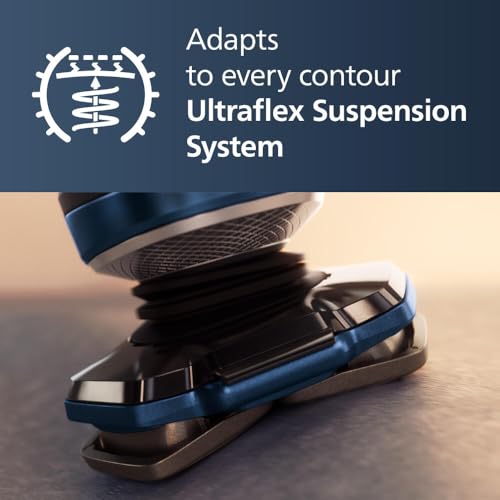 Philips Norelco Shaver Series 9000 Prestige, Wet and Dry Electric Shaver, System, SenseIQ Technology, Precision Trimmer, Nose Trimmer, Qi Charging Pad, Cleaning Pod, Adriatic Blue, SP9886/89 - Image 6