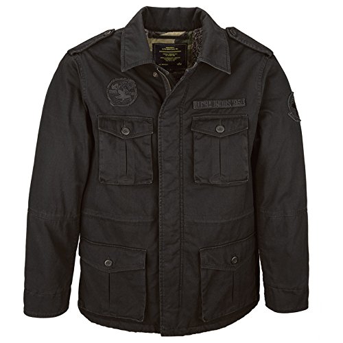 Alpha Industries Men's M-65 Altimeter Field Coat with Faux Sherpa Lining