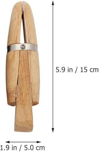 Miniatura 2 de EXCEART Herramientas de cuero Herramientas de fabricación de joyas 2 unids Abrazadera de anillo de madera Soporte de joyeros Benchwork Ajuste a mano