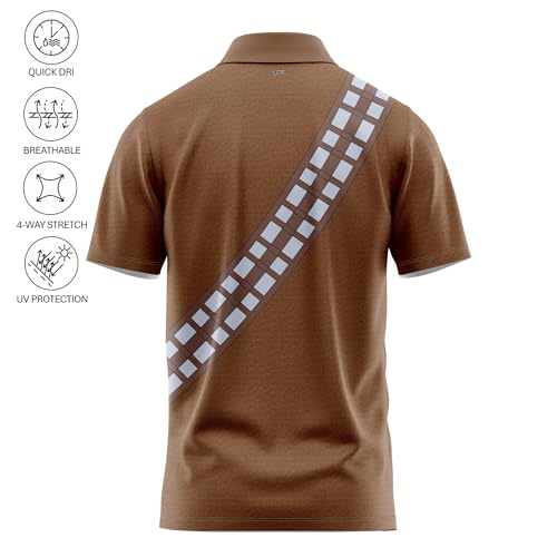 Funny Parody Golf Polo Shirt - Fun & Retro Movie Inspired Performance Quick Dry UPF Sun Protection Moisture-Wicking Shirts Great for Casual Wear