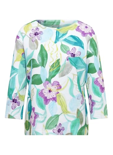 Rabe T-Shirt Floraler Print in Grün für Damen
