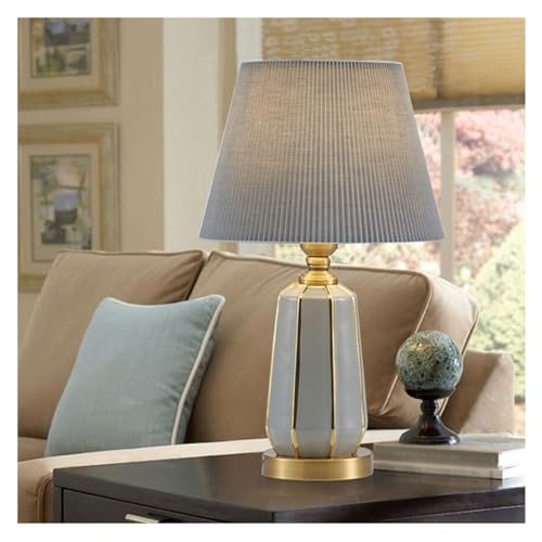 Lampe de bureau rétro en céramique au design minimaliste chic