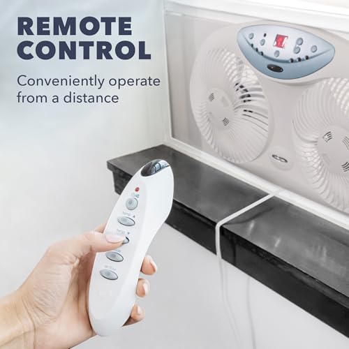 image for Bionaire Window Fan with Reversible Airflow Blades – 3-Speed Setting