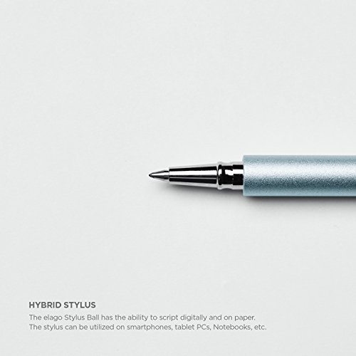 Elago® Stylus [Ball][Coral Blue] - [Premium Aluminum][Ballpoint Pen][Replaceable Extra Tip Included] - For Ipad, Ipad Pro, Ipad Mini And Iphone #TOP3