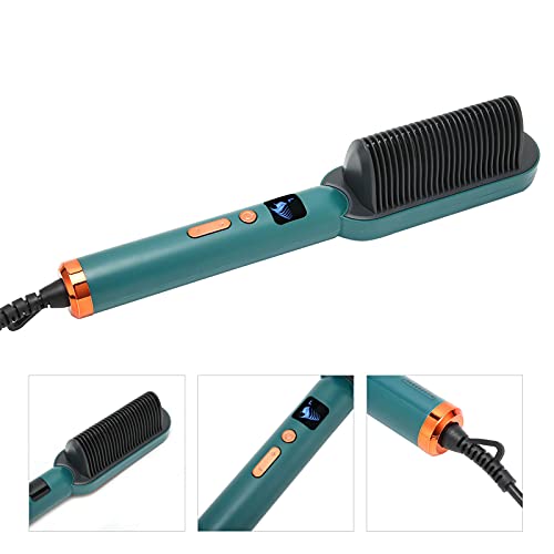 Escova de Alisamento de Cabelo - Íon Negativo Portátil Pente de Cabelo Elétrico Escova para Alisar C