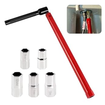 Foto di Kitnelw Chiave Rubinetto Lavello Utensile per l'installazione dei Rubinetti 8-12 mm Chiave per Rubinetto Sottolavello per Installazioni Idrauliche