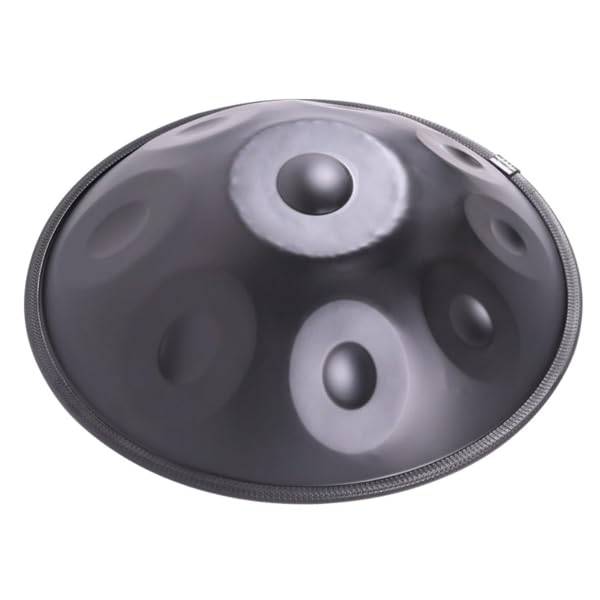 9 Ton Handpan Trommel Schwarz D-Moll Stahl mit Zubehör Meditationsinstrument