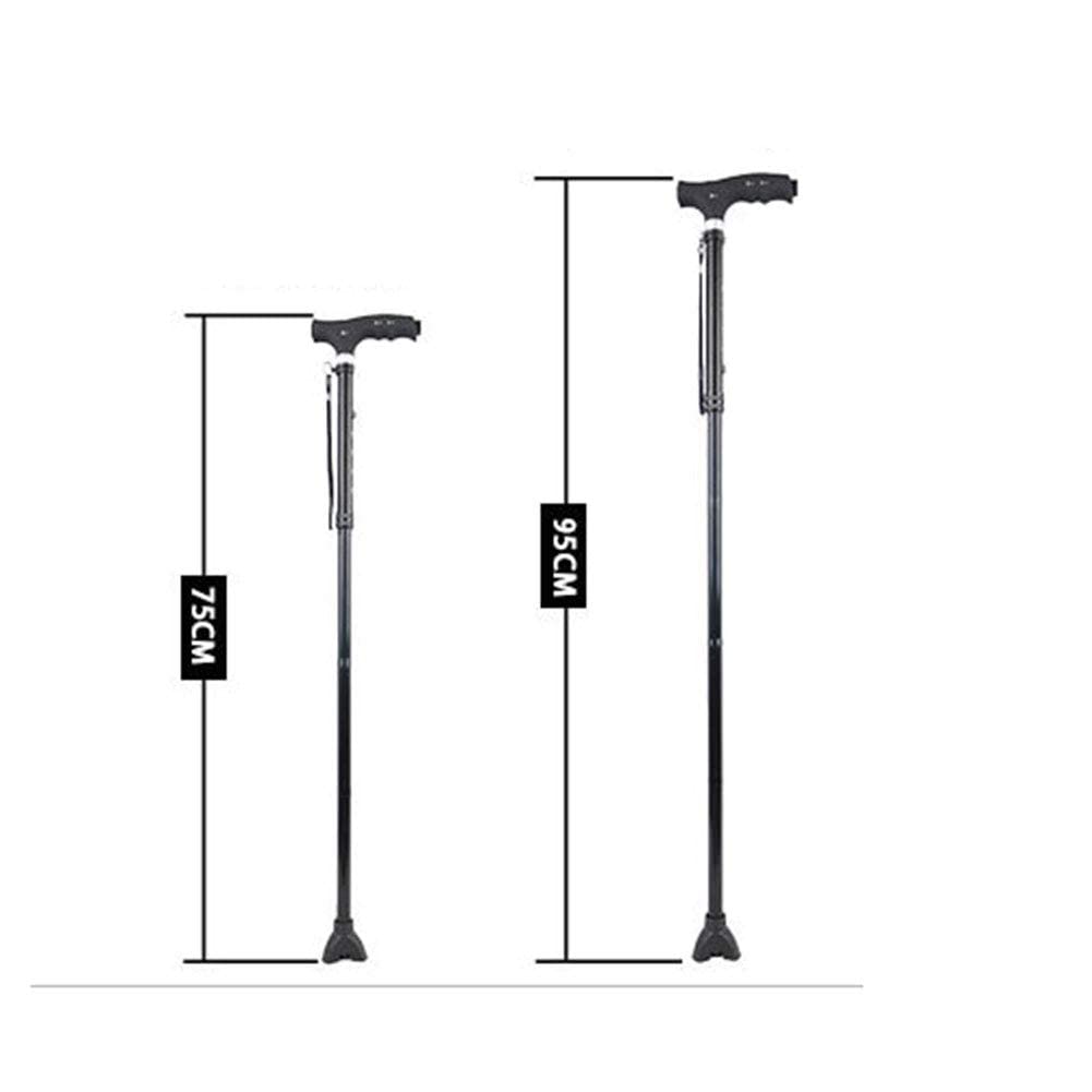 Bastón Plegable con luz LED para Hombres y Mujeres, bastón Plegable de Altura Ajustable para Personas Mayores con Mango ergonómico para Personas Mayores con Artritis y discapacitados (Azul) Star of