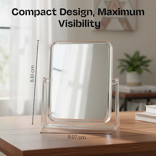Danielle D209 Ultra Vue Clear Acrylic Collection Rectangular Easel Style Vanity Mirror, 7x, Clear by DC DANIELLE - Image 6