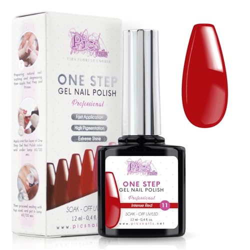 Smalto Semipermanente Unghie One Step Uv/Led 12 ml - Rosso