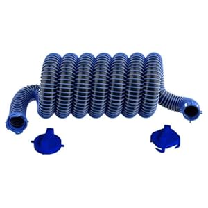 Kit de manguera de alcantarillado RV de 20 pies (2 secciones de 10 pies), extensión de manguera de alcantarillado modular con accesorios a prueba de fugas, manguera resistente a los rayos UV
