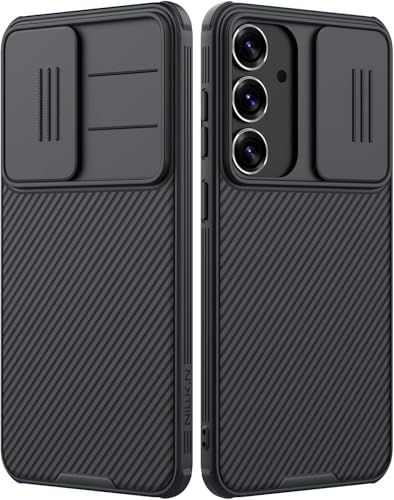 Image of Nilkin Classic Series Compatible for Samsung S25 Plus Case with Camera Cover, [Camera Lens Protector] [Scratch-Resistant] [360 Full Protection] Shockproof Slim Phone Case (Black, S25-Plus)