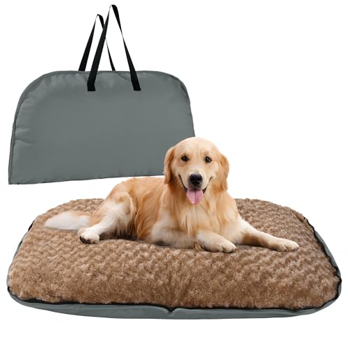 MABOZOO Foldable Travel Dog Bed, Outdoor Camping Dog Bag Bed Pet Pad with Carry Handles, Waterproof...