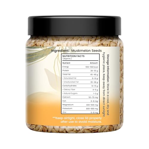 Image of NutriBites Premium Muskmelon Seeds 1kg | Kharbooja Magaj | Kharbuja Beej for Eating | High Protein Seeds | Rich in Magnesium, Potassium & Iron | Healthy Superfood Seeds | Hygienically Packed