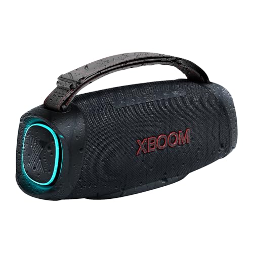 Caixa de som Bluetooth portátil LG XBOOM Durabilidade militar, à prova d'água (IP67) e 15 ... Caixa de som Bluetooth portátil LG XBOOM Durabilidade militar, à prova d'água (IP67) e 15 ...