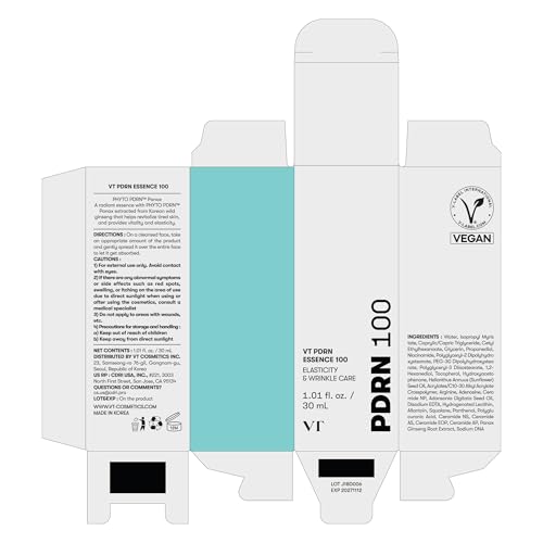 VT COSMETICS PDRN 100 Essence, Intensive Glow Serum, 100,000ppm Vegan PDRN, Niacinamide, Skin Restoration & Plumping, Hydrating & Moisturizing, Firming, Fine Lines, Korean Skincare 1.01 fl. Oz. - Image 6