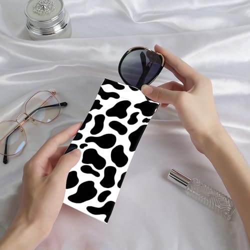 Image of Anikathy 2Pcs Sunglass Eyeglass Glasses Case Soft PU Leather with Cleaning Cloth Portable Glasses Pouch Bag for Men Women