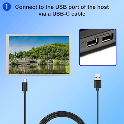 Image of VSDISPLAY 8'' 1280x800 PC Case Screen IPS Portable Small Monitor,White | Supports Theme Edit for Monitoring Computer CPU GPU RAM Temp Data