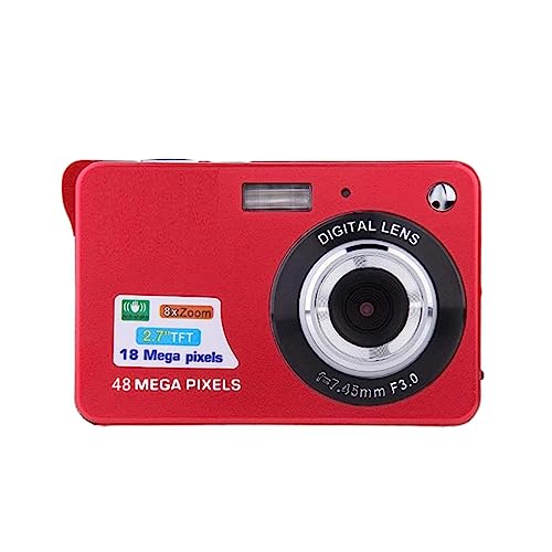 Vlogging camera 48MP DELURA l'appareil photo rouge pour vos vacances