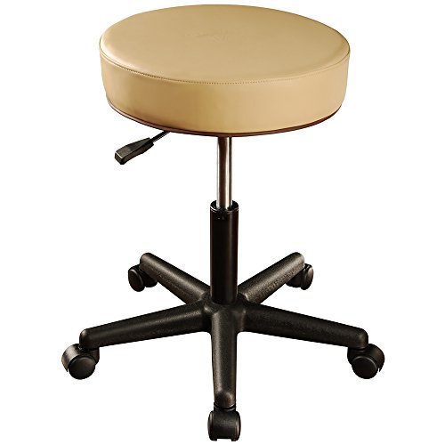 Master Massage Pneumatic Hydrolic Rolling Massage Clinical Spa Tattoo Office Swivel Stool, Black