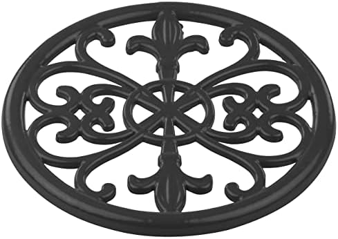 Home Basics Cast Iron Fleur De Lis Trivet