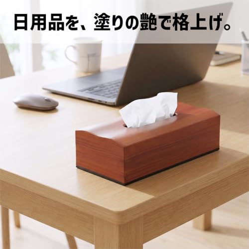TATSU-CRAFT（タツクラフト） 木目塗り ティッシュケース イエローメープル 2個セット ティッシュボックス おしゃれ 北欧 ティッシュボックスケース かわいい プラスチック ティッシュボックスカバー ティッシュホルダー 日本製 [4]