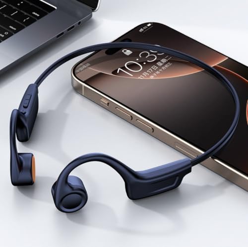 Image of Airwalk G1 Bone Conduction Headphones, Open Ear Wireless Bluetooth 5.4 Sports Headset with ENC Mic, IPX5 Water Resistant, Lightweight 25g, for Running, Cycling, Gym & Workout - Black