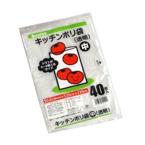Amazon.co.jp: IMA キッチンポリ袋 透明 中サイズ(25×35cm) 40枚入