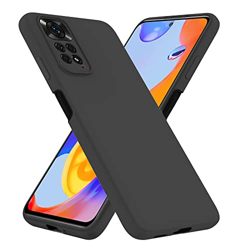 PULEN Funda de Silicona para Xiaomi Redmi Note 11 Pro/Note 11 Pro 5G, Funda Protectora a Prueba de Golpes, Delgada, Suave, Elegante - Negro Cover