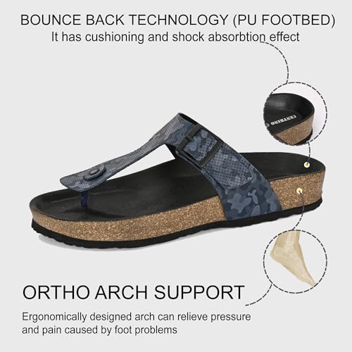 Image of Centrino Men's Berkin-Style Slip-On Sandals | Open Toe Design | Soft PU Footbed | Lightweight & Comfortable | Arch Support | On-Grip Sole | Casual Outdoor Wear (9214)