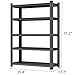 Notmise Metal Garage Shelving Unit, Heavy Duty Adjustable Storage Shelves, Steel Shelving, 3000 lbs Capacity Shelves for Heavy Tools and Equipment, 5 Tier, 35.4