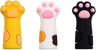 3Pcs/Set Cute Cat Paw Shape Silicone Nipper Cover Protective Sleeve Cases For Manicure Pedicure Tool Protector Nail Cuticle Scissors Tweezers Cap