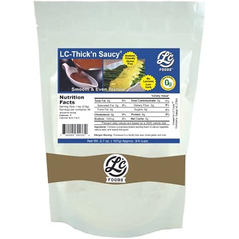 LC Foods Thick and Saucy | Low Carb Thickener | Natural Ingredients | Gluten-Free | No Added Sugar | No Preservatives | Diabetic Friendly | Low Carb Gravy | Zero Net Carbs (3.7Oz) Cover