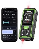 Huepar 2026 Upgraded Dual Laser Distance Meter, 395Ft, Bluetooth App, USB-C