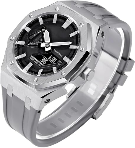 Boîtier montre GA2100 acier inoxydable kit modification bracelet caoutchouc GM2100