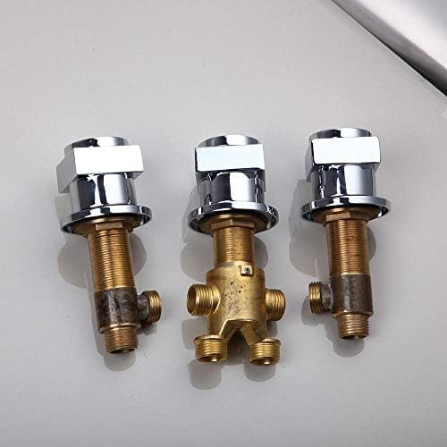 Ensemble de douche cascade chromé à 3 poignées avec mitigeur haute précision - 6