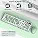 Wireless Keyboard and Mouse Combo, Full-Sized Wireless Keyboard and Adjustable DPI Mouse, 2.4GHz USB Receiver, Silent Keyboard and Mouse for PC, Windows, MAC, Desktop, Laptop (Avocado Green)