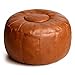 Thgonwid Unstuffed Moroccan Ottoman Pouf Cover, Ottoman Footstool Storage Solution, Bean Bag Chair, Foot Rest, Brown