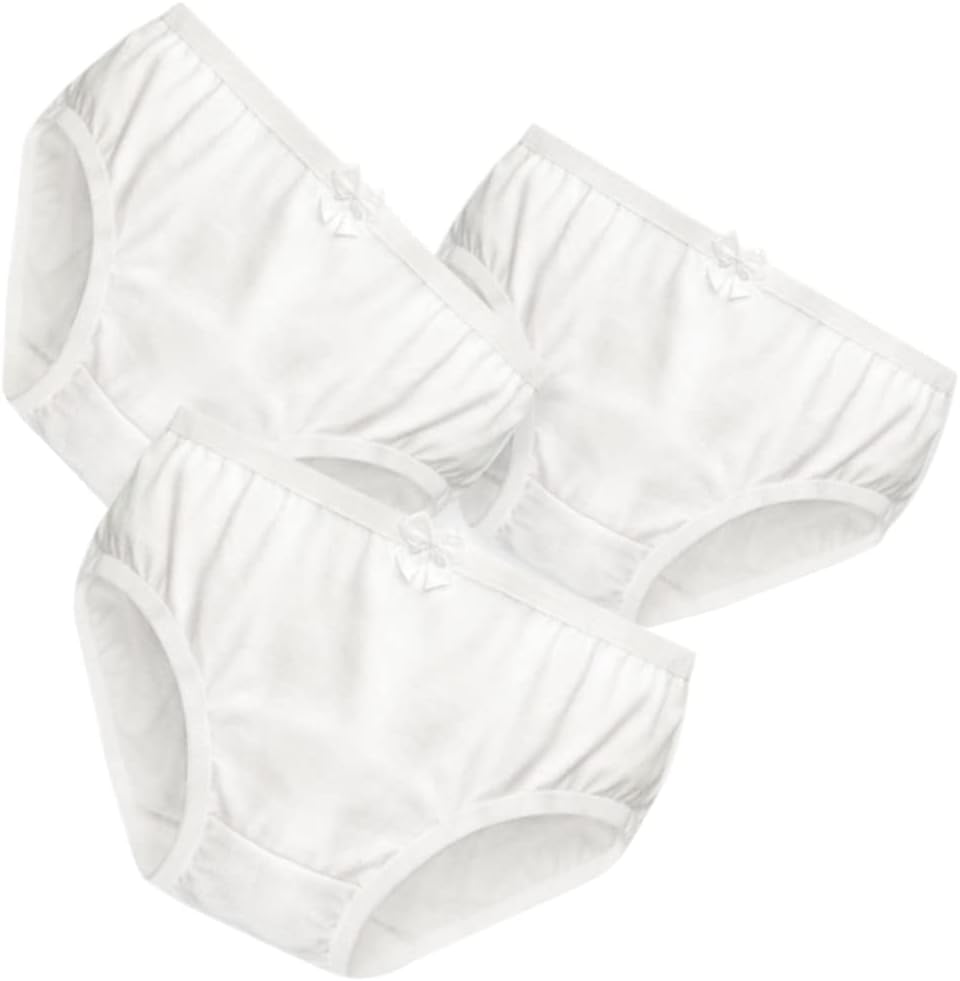 9pcs Girls Ballet Dance Underwear Cotton Briefs Bowknot for Ages Soft Breathable Elastic Waist for Dance Classes and Gymnastics