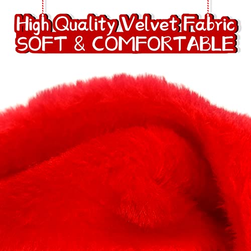 Algpty 3 Pack Santa Hats For Adult Christmas Hats | Unisex Extra Thicken Velvet Xmax Holiday Hats Bulk For Men And Women, Short Plush Santa Claus Hats For Adult Teenager Christmas Party Supplies #TOP2