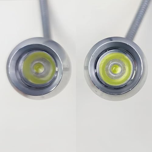 Faróis de LED com pescoço de ganso duplo para microscópio, lâmpada iluminadora ajustável USB 25 32 m