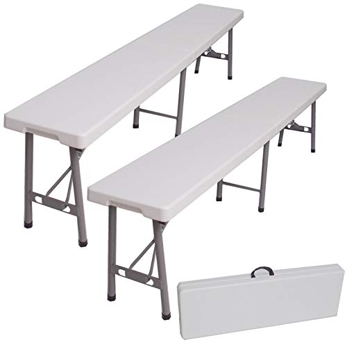 TRUTZHOLM 2X Bierbank Bierzeltbank Klappbank Partybank 180 cm klappbar...