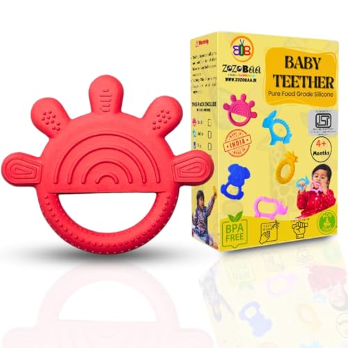 Image of Finger Shape Soft Silicone Teether for Baby Gums, Teething Toys for Babies, BPA Free, Pain-Relief, Non-Toxic, 100% Food Grade, Soothing & Smooth Edges Easy to Grasp Chewable-Hand (Pack of 1)
