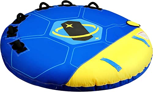 Vitalmeter Inflatable Towable Tube For Boating 1-3 Rider, Have Fun On The Lake, Ocean, Watersports, 70 Inches, Watersports Series #TOP9