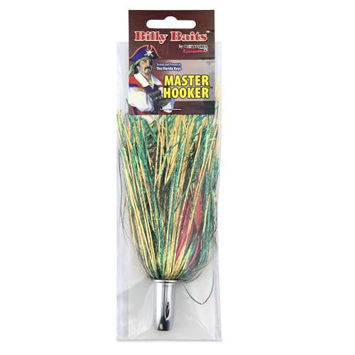Billy Baits Master Hooker Lure, Green/Gold/Pink, Concave Head, 5.5 inch
