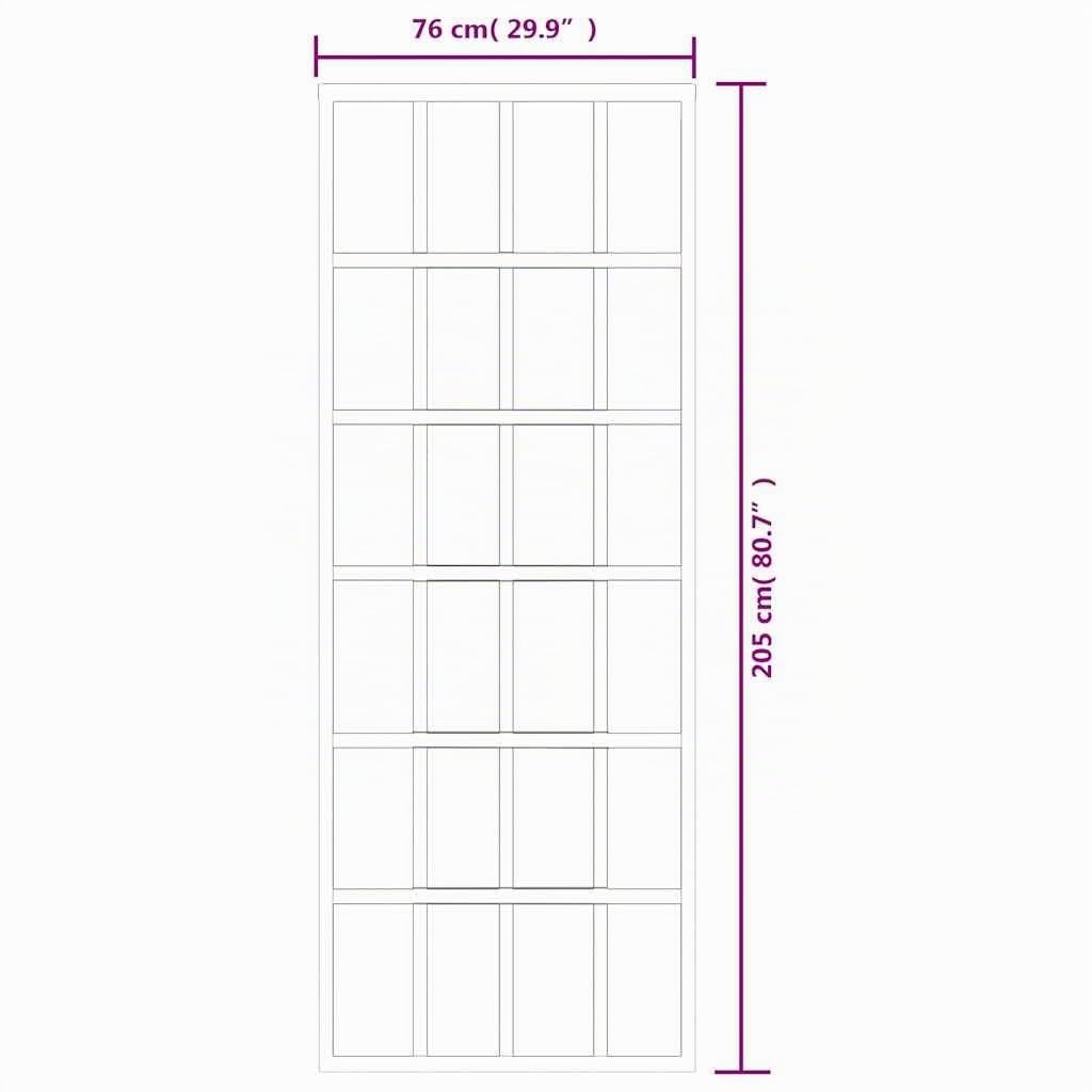 vidaXL Porta Scorrevole in Vetro ESG e Alluminio 76x205 cm Nera