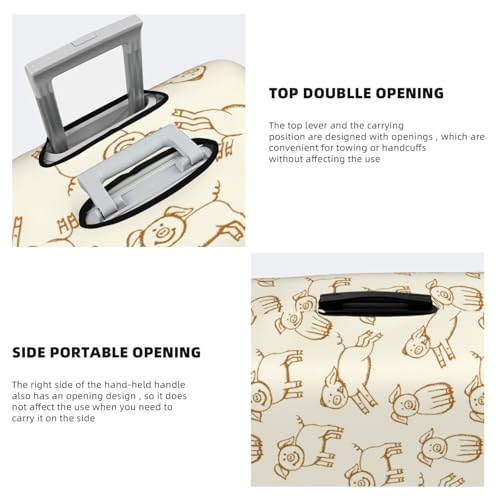 Funny Pigs For Travel Luggage Cover Suitcase Protector Fits 18-32 Inch Travel Luggage Protector Elastic Luggage Anti-Scratch Suitcase Cover3